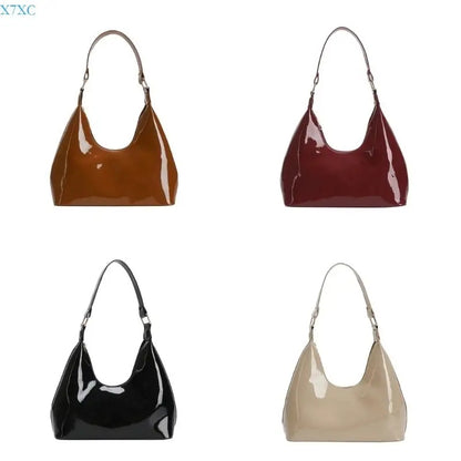 Glossy Crescent Shoulder Bag — view 2