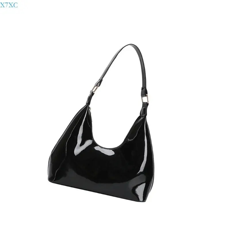 Glossy Crescent Shoulder Bag — view 3