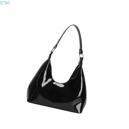 Glossy Crescent Shoulder Bag — view 3