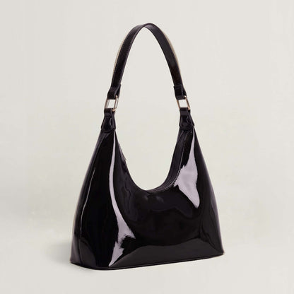Glossy Crescent Shoulder Bag