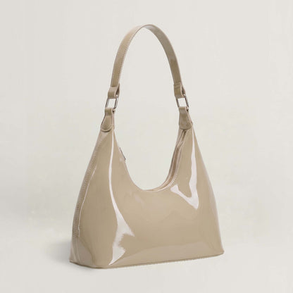 Glossy Crescent Shoulder Bag