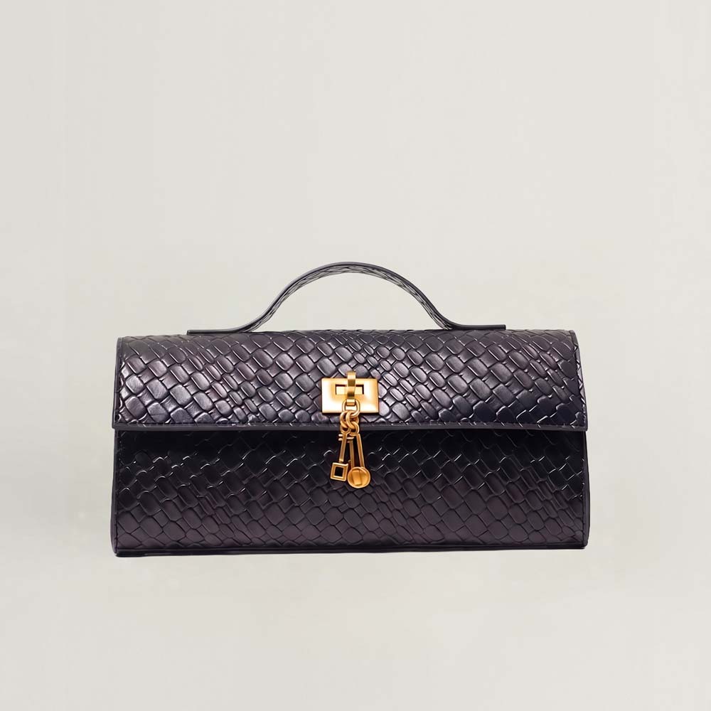 Geometric Baguette Clasp Bag