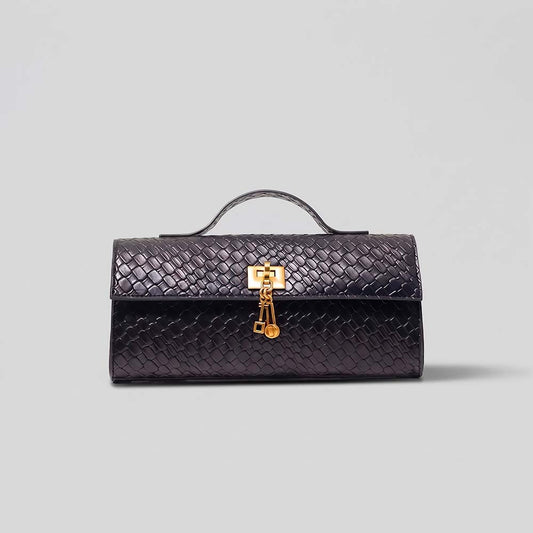 Geometric Baguette Clasp Bag