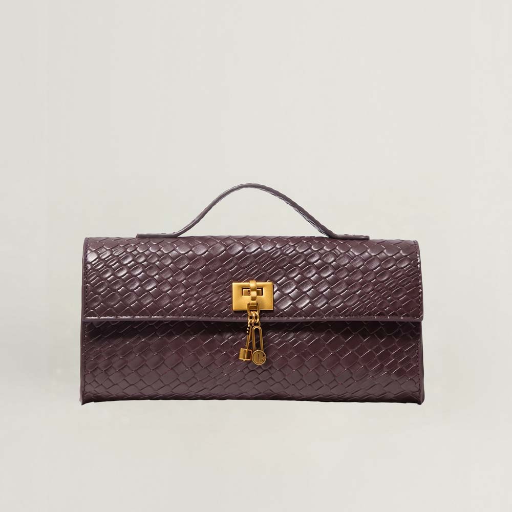 Geometric Baguette Clasp Bag