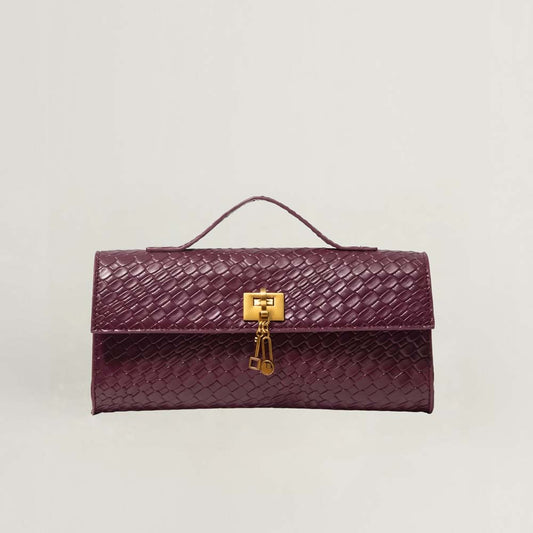 Geometric Baguette Clasp Bag