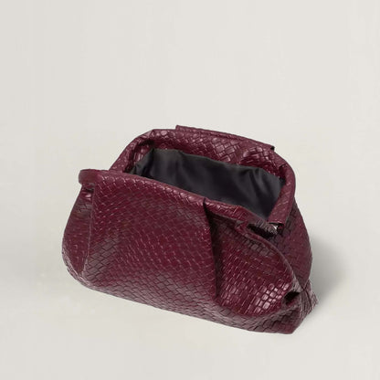 Ardèle Mira Woven-Effect Clutch