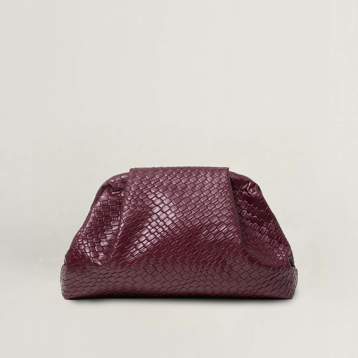Ardèle Mira Woven-Effect Clutch