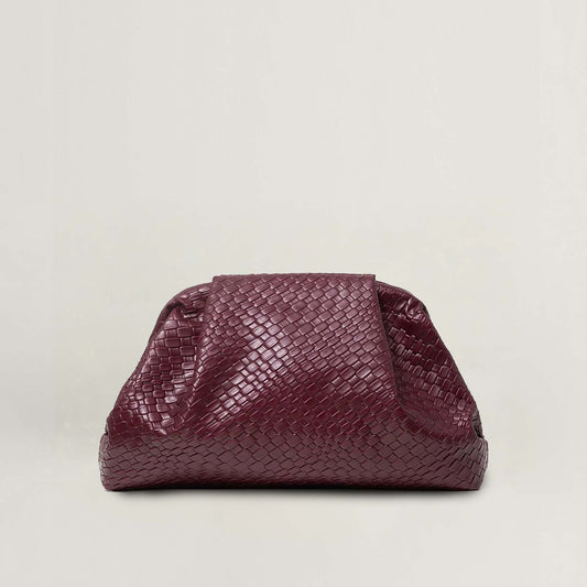 Ardèle Mira Woven-Effect Clutch