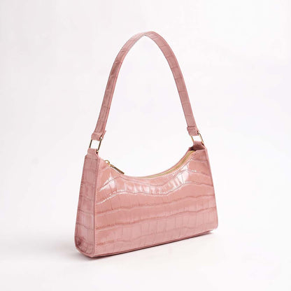 Ondine Croc-Embossed Shoulder Bag