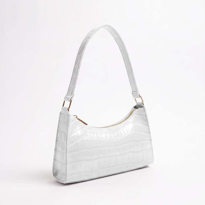 Ondine Croc-Embossed Shoulder Bag